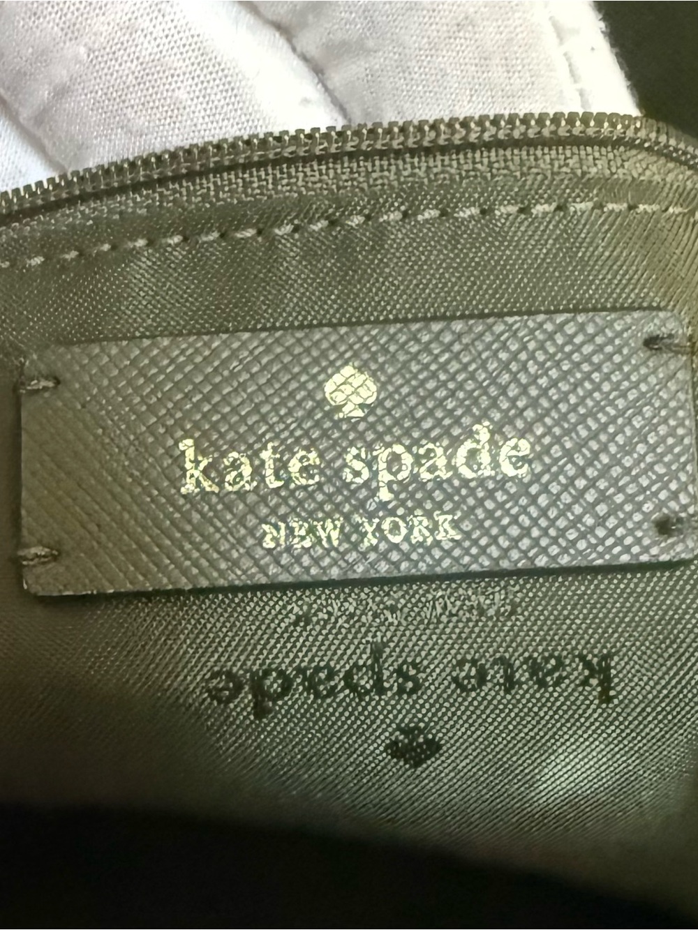 Kate Spade New York Olive Green Saffiano Leather Backpack with Adjustable Straps - Picture 11 of 12